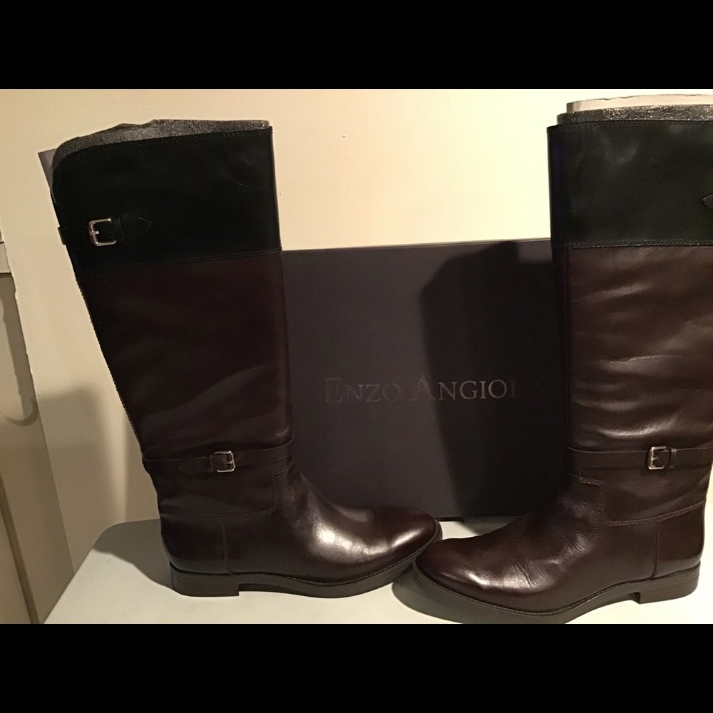 Dark brow riding boots